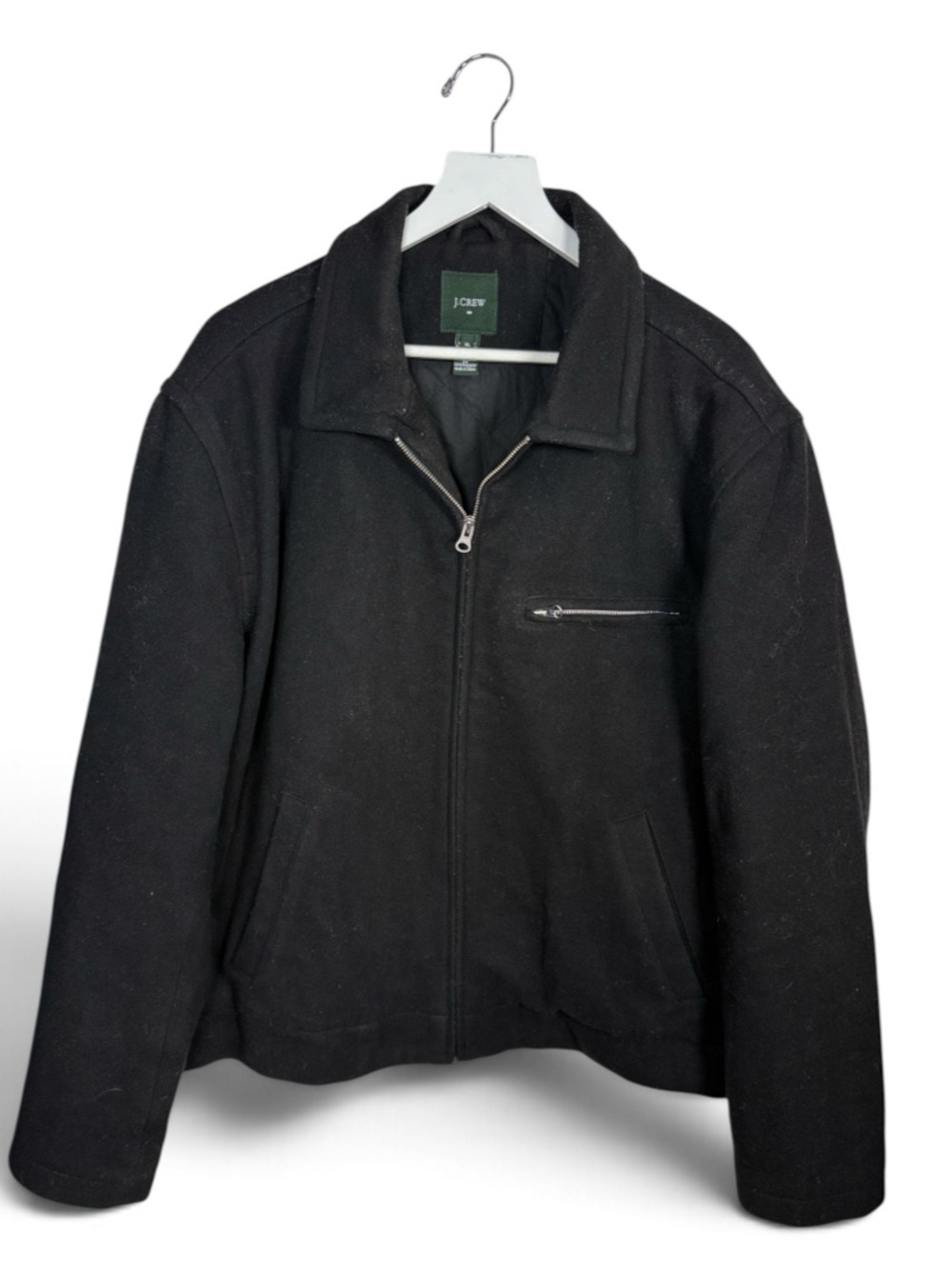 J. Crew Men’s Vintage Black Wool Bomber Jacket M-422 Sz XL